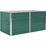 Vyvýšený záhon zelený 160 x 80 x 77 cm pozinkovaná ocel