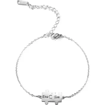 Náramek Dámský ocelový náramek Couple Puzzle