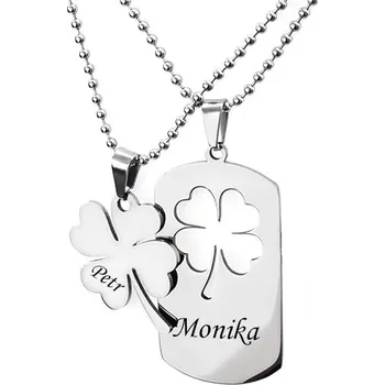 Přívěsek Cinanka Sada přívěsků z chirurgické oceli Čtyřlístky