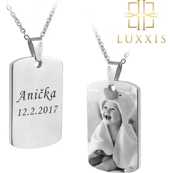 Přívěsek Vysoce leštěný ocelový přívěsek s řetízkem Tag Luxxis