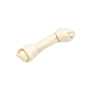 Bílý uzel z buvolí kůže, 20 cm, přírodní pamlsek