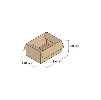 Úložný box Kartonové krabice 3VVL 310x220x150mm (A4), 25 ks