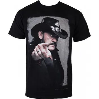 Pánské tričko ROCK OFF LEMMY MOTORHEAD - POINTING PHOTO LEMTS05MB L