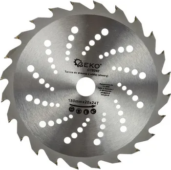 Pilový kotouč Pilový kotouč na dřevo s SK plátky (děrovaný)  - 180 x 20 / 24 Z GEKO nářadí G78040