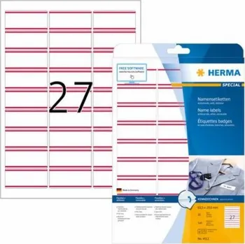 Masážní přístroj Textilní etikety Herma, snímatelné, A4, - 4512