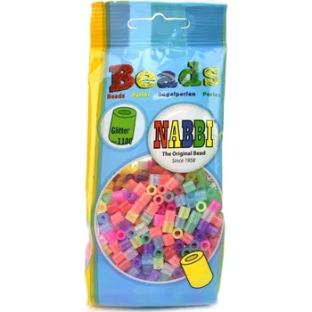 Dětské navlékací korálky Zažehlovací korálky, glitrové, 1100 ks