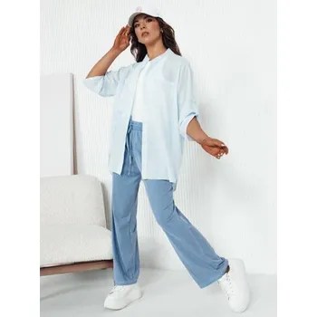 Dámské kalhoty Dámské široké kalhoty ASTERS světle modré