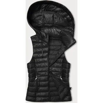Dámská vesta Černá dámská vesta s kapucí a péřovou výplní od J.STYLE, odstíny černé S (36) i392_22751-46