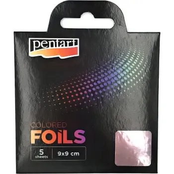 Plátky barevné fólie PENTART 5ks - světle fialové