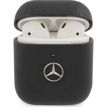 Příslušenství pro sluchátka Mercedes Kožené Pouzdro pro AirPods 1/2 MEA2CSLBK