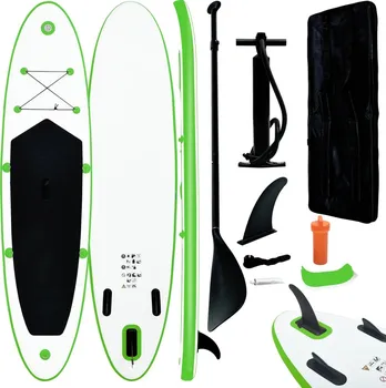 Paddleboard Nafukovací SUP paddleboard 300 x 72 x 10 cm zelený/bílý