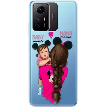 Pouzdro na mobilní telefon Odolné silikonové pouzdro iSaprio - Mama Mouse Brunette and Girl - Xiaomi Redmi Note 12S