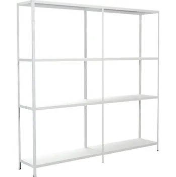 Dílenský regál Kovový regál rozšiřovací Schulte 4504-W 1800x1800x350 mm, 8 polic, nosnost 680 kg, bílý