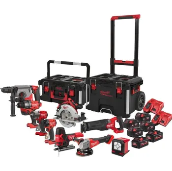 Sada nářadí Milwaukee M18 FPP9A-555T FUEL™ Sada aku 9ks nářadí + 2x 5,5Ah + 4x 5,0Ah + 2x PACKOUT - 4933492524