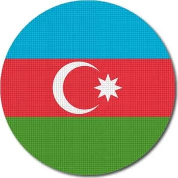 Vlajka Pelisport Ázerbajdžánská vlajka kulatá tisk ø 45 mm