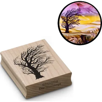 Razítko na enkaustiku STROM VE VĚTRU