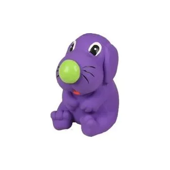 Hračka pro psa Flamingo hračka pro psa pejsek pískací 7 x 8,5 cm latex fialová