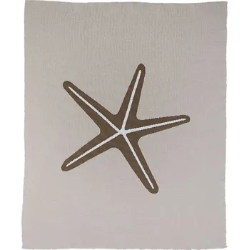 Dětská deka Šedá bavlněná dětská deka Quax Starfish 100 x 80 cm