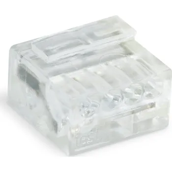 WAGO Svorka 243-144 instalační PUSH WIRE® pro plné vodiče 4 x 0,5mm² transparentní 243-144