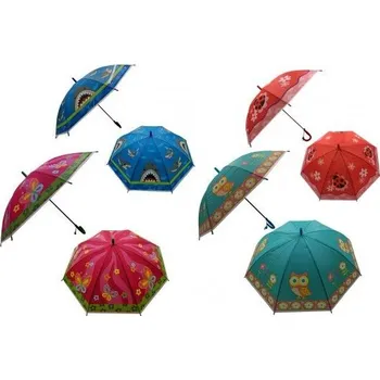 Kočárek pro panenku Teddies Deštník 66cm vystřelovací s píšťalkou mix barev v sáčku