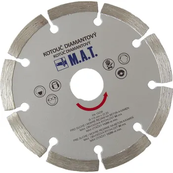 Řezný kotouč M.A.T. GROUP FESTA Kotouč diamantový segmentový pro úhlové brusky 125mm, na beton
