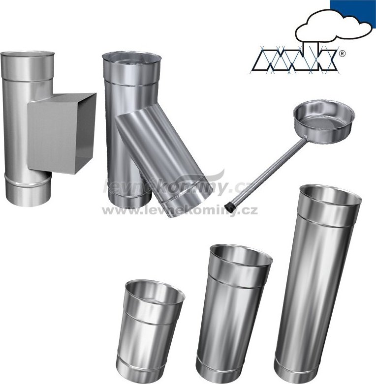 MKS Premium nerez pro vložkování síla mat. 0,6mm průměr 140 mm kouřovod 45° - 4,60 m