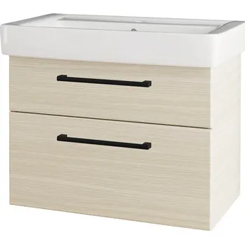 Koupelnový nábytek Koupelnová skříňka s umyvadlem Drevojas Oskar dub 74,5 x 56 x 43,6 cm