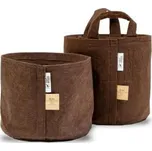 Root Pouch Boxer Brown květináč textilní 35x30 cm - 30 L (Root Pouch je nový, inovativní květináč, prospěšný pro rostlinu, která v něm může růst. Root Pouch zajišťuje efektivní využití vody, živin a má výborné termoregulační vlastnosti - nepřehřívá se jak
