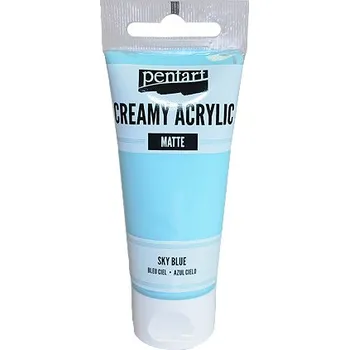 Vodová barva Krémová akrylová barva 60ml matná - nebově modrá