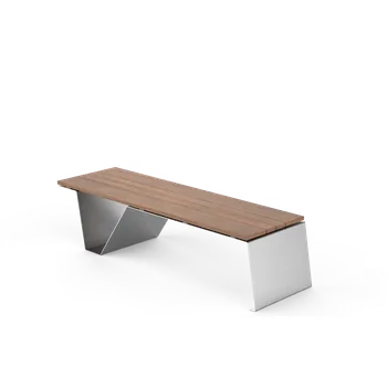 Zahradní lavice HTI ASYMETRY Lavička bez opěradla LAS238.00 Materiál konstrukce: ocel, Povrchová úprava: komaxit dle RAL, Typ použitého obložení: ash