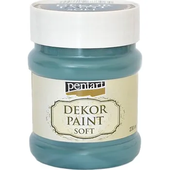 Speciální výtvarná barva Dekor Paint - křídová vintage barva 230ml - zelenomodrá
