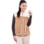 Ovčí Věci Vesta Country z ovčí vlny a veluru světle hnědá, Velikost XL