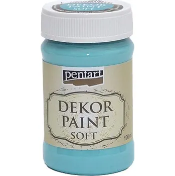 Speciální výtvarná barva Dekor Paint - křídová vintage barva 100ml - tyrkysově modrá
