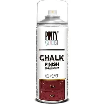 Barva ve spreji Křídová barva Chalk Finish PINTY PLUS 400ml - červený samet