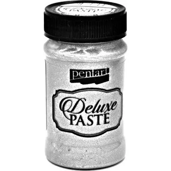 Výtvarná barva Metalická Deluxe pasta PENTART 100ml - platina