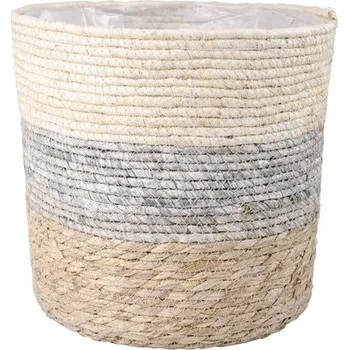 Květináč Obal na květináč Ø 31 x 30 cm přírodní šedý