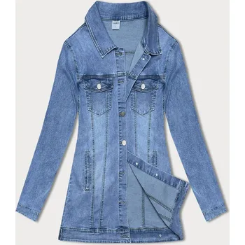 Světle modrá dlouhá džínová bunda (GD8750-LK) odstíny modré XL (42)