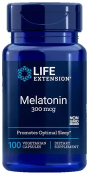 Přípravek na podporu paměti a spánku Life Extension Melatonin 300 mcg 100 cps.