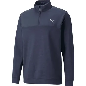 Puma Cloudspun Colorblock 1/4 Zip pánská mikina, tmavě modrá pánské, XS