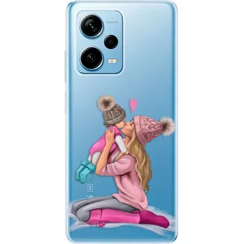Pouzdro na mobilní telefon Odolné silikonové pouzdro iSaprio - Kissing Mom - Blond and Girl - Xiaomi Redmi Note 12 Pro+ 5G