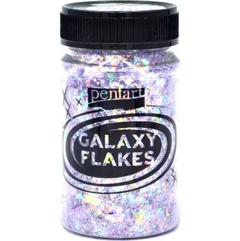 Speciální výtvarná barva Galaxy vločky PENTART duhové 15g - Vesta purple