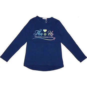 Dívčí tričko Dívčí tričko dl.r. KUGO HC0750, tmavě modré