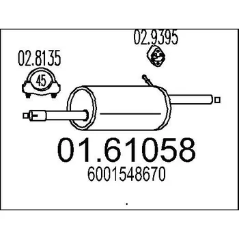 Auto-moto Zadní tlumič výfuku MTS 01.61058