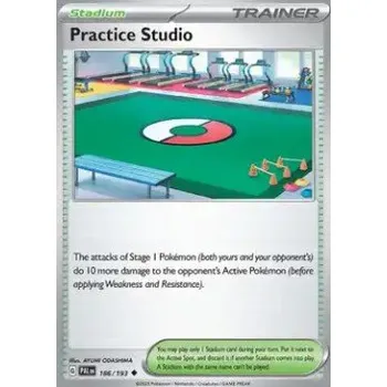 Sběratelská karetní hra Pokémon PAL 186/193 Practice Studio - Paldea Evolved Stav: Near Mint, Verze: REVERSE HOLO