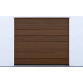 Garážová vrata Sekční garážová vrata VEBRA - Tmavý dub (Sekční garážová vrata)