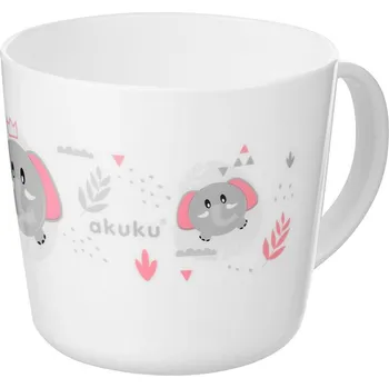 dětská jídelní sada Dětský hrnek s uchem Akuku 250ml Sloníci