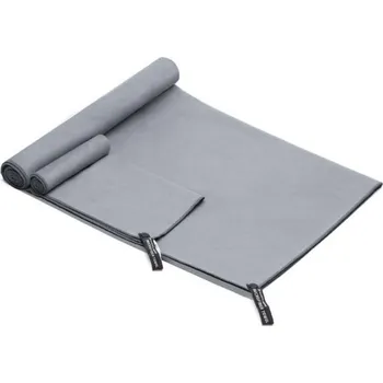 Horské kolo Dva kusy cestovních ručníků z mikrovlákna - Šedá