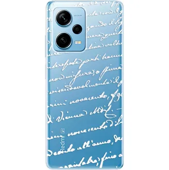 Pouzdro na mobilní telefon Odolné silikonové pouzdro iSaprio - Handwriting 01 - white - Xiaomi Redmi Note 12 Pro+ 5G