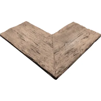 Dlažba DITON Bazénový lem Vzor Dub rohový vnější 500x500x50 mm světlý