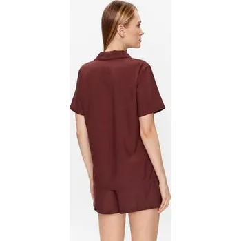 Pánské pyžamo Calvin Klein Underwear Pyžamo 000QS6967E Hnědá Regular Fit S